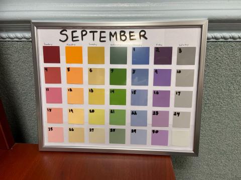 Multi Colored Calendar 