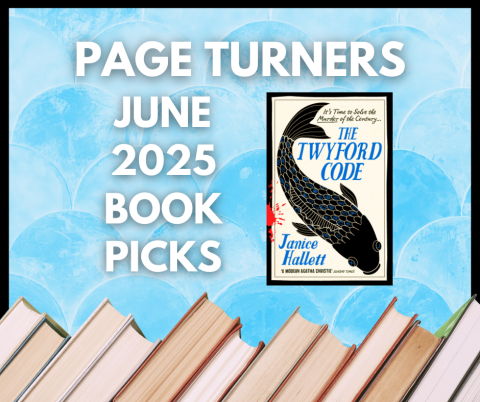 Page Turners text with book cover THE TWYFORD CODE