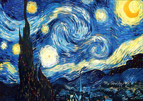 Van Gogh starry night painting