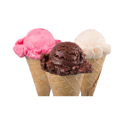 Ice cream cones.