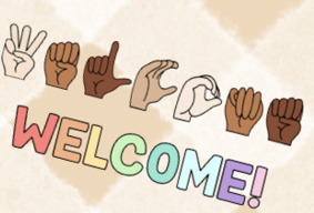 Welcome in sign language