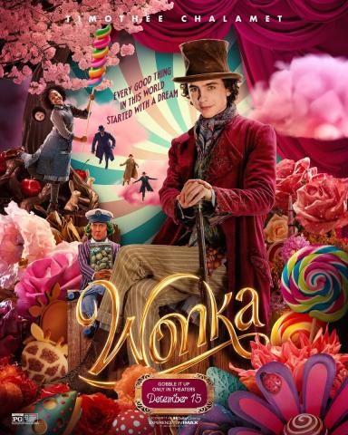 Wonka movie poster. 