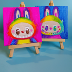 Colorful Labubu dolls 