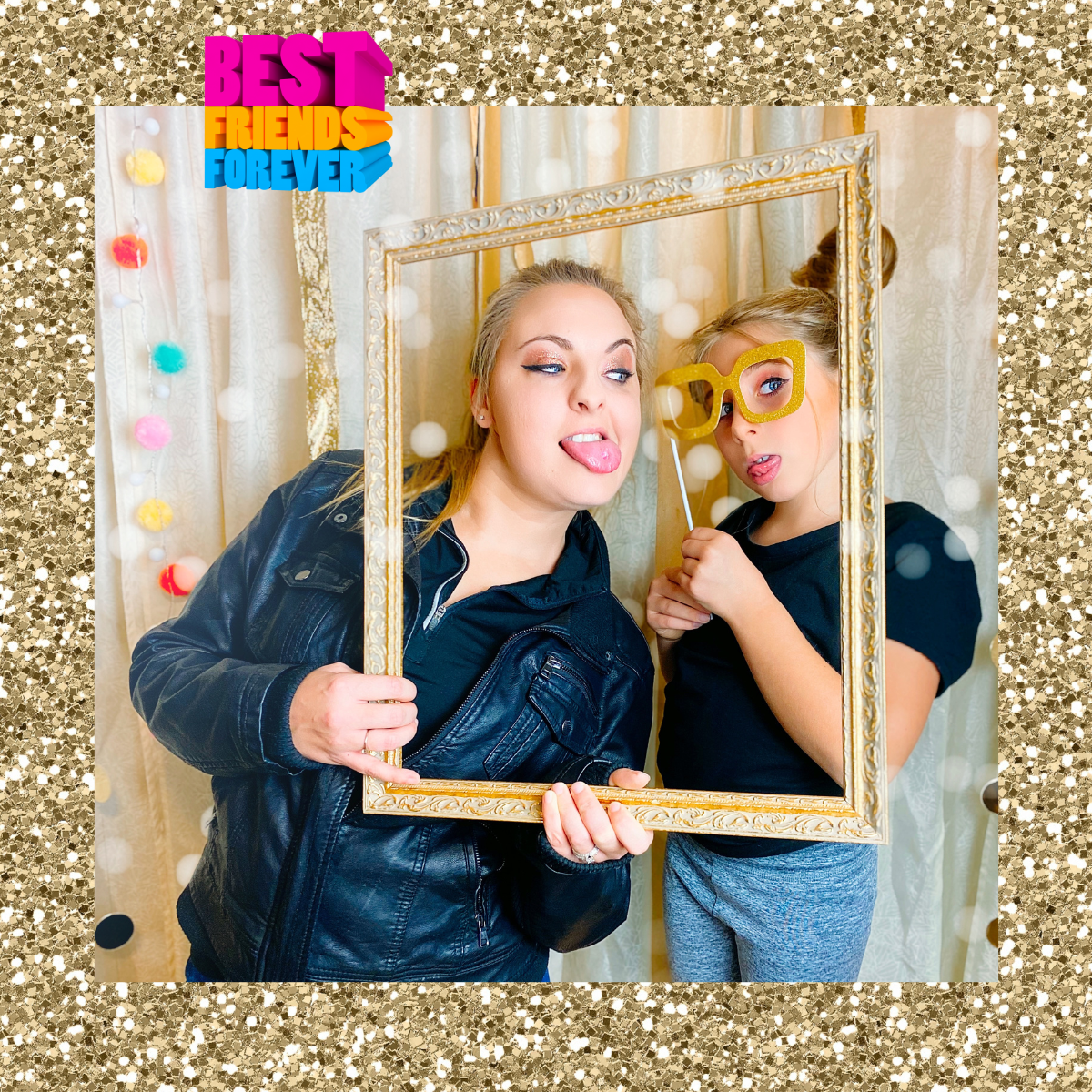 Friends taking a picture. 